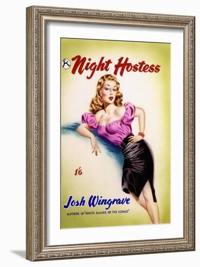 Original Cover Design for 'The Night Hostess' by Josh Wingrave-Joseph Werner-Framed Giclee Print