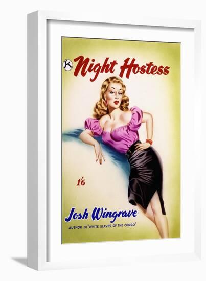 Original Cover Design for 'The Night Hostess' by Josh Wingrave-Joseph Werner-Framed Giclee Print