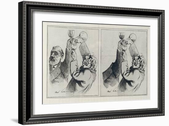 Original Drawing, and Drawing Published in 'L'Eclipse', 17 August 1873-Andre Gill-Framed Giclee Print