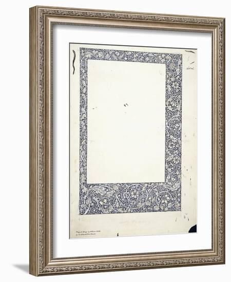 Original Drawing for a Full-Page Border-William Morris-Framed Giclee Print