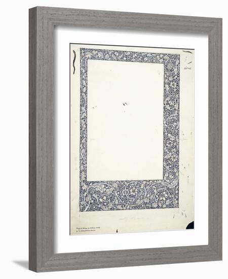 Original Drawing for a Full-Page Border-William Morris-Framed Giclee Print