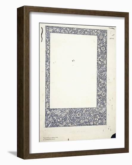 Original Drawing for a Full-Page Border-William Morris-Framed Giclee Print