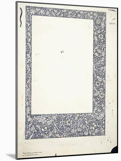 Original Drawing for a Full-Page Border-William Morris-Mounted Giclee Print