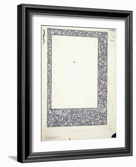 Original Drawing for a Full-Page Border-William Morris-Framed Giclee Print