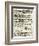 Original Manuscript of Bach's Eighth Invention-null-Framed Giclee Print