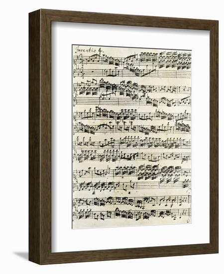 Original Manuscript of Bach's Eighth Invention-null-Framed Giclee Print