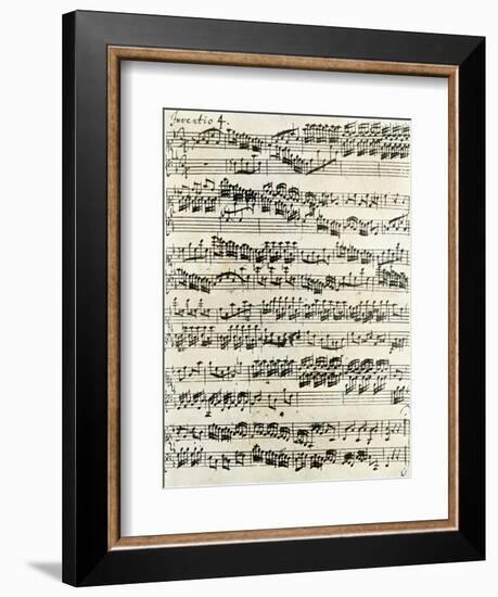 Original Manuscript of Bach's Eighth Invention-null-Framed Giclee Print