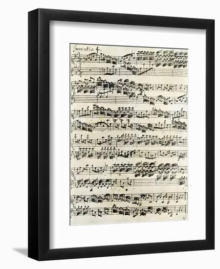 Original Manuscript of Bach's Eighth Invention-null-Framed Giclee Print