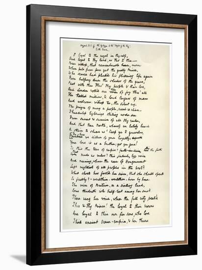 Original Manuscript of the Epilogue to the Idylls of the King, C1872-Alfred Lord Tennyson-Framed Giclee Print