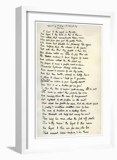 Original Manuscript of the Epilogue to the Idylls of the King, C1872-Alfred Lord Tennyson-Framed Giclee Print