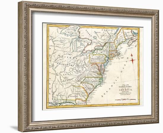 Original Map Of North America-Tektite-Framed Art Print