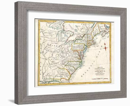 Original Map Of North America-Tektite-Framed Art Print