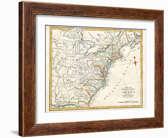 Original Map Of North America-Tektite-Framed Art Print