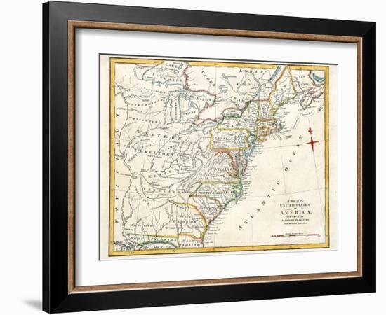 Original Map Of North America-Tektite-Framed Art Print