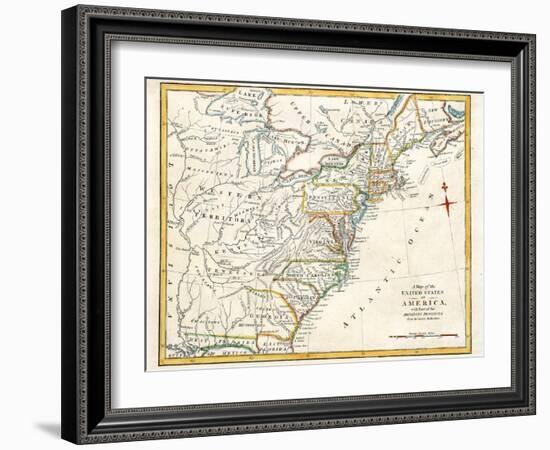 Original Map Of North America-Tektite-Framed Art Print