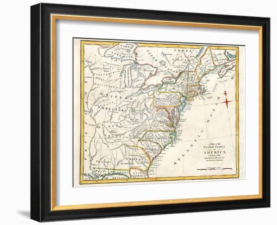 Original Map Of North America-Tektite-Framed Art Print