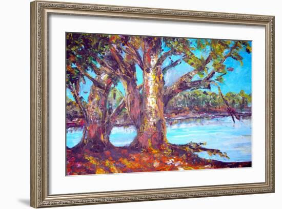 Original Oil Painting On Canvas For Giclee-null-Framed Art Print