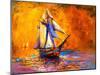 Original Oil Painting on Canvas-Sail Boat-Modern Impressionism by Nikolov-Ivailo Nikolov-Mounted Art Print
