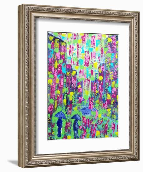 Original Painting On Canvas For Background Or Concept Impressionist Painting-DenysKuvaiev-Framed Art Print