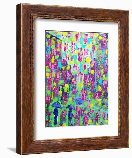 Original Painting On Canvas For Background Or Concept Impressionist Painting-DenysKuvaiev-Framed Art Print