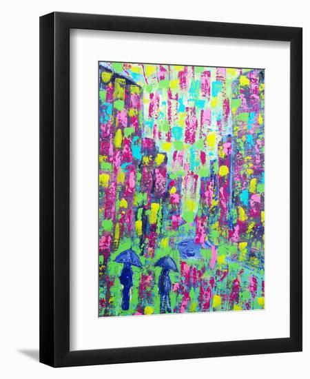 Original Painting On Canvas For Background Or Concept Impressionist Painting-DenysKuvaiev-Framed Art Print