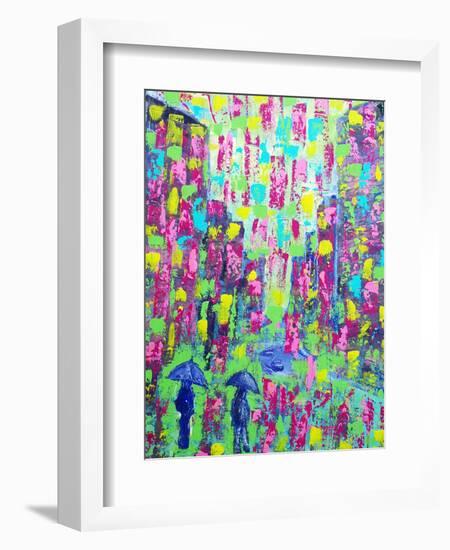 Original Painting On Canvas For Background Or Concept Impressionist Painting-DenysKuvaiev-Framed Art Print