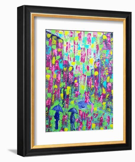 Original Painting On Canvas For Background Or Concept Impressionist Painting-DenysKuvaiev-Framed Art Print