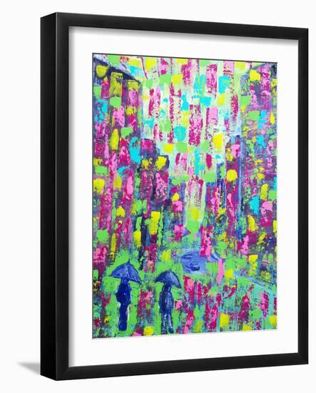 Original Painting On Canvas For Background Or Concept Impressionist Painting-DenysKuvaiev-Framed Art Print