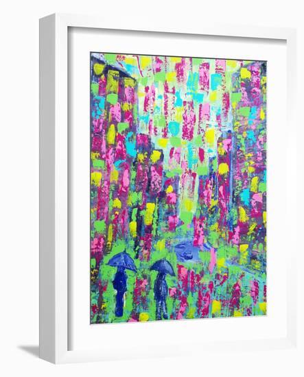Original Painting On Canvas For Background Or Concept Impressionist Painting-DenysKuvaiev-Framed Art Print