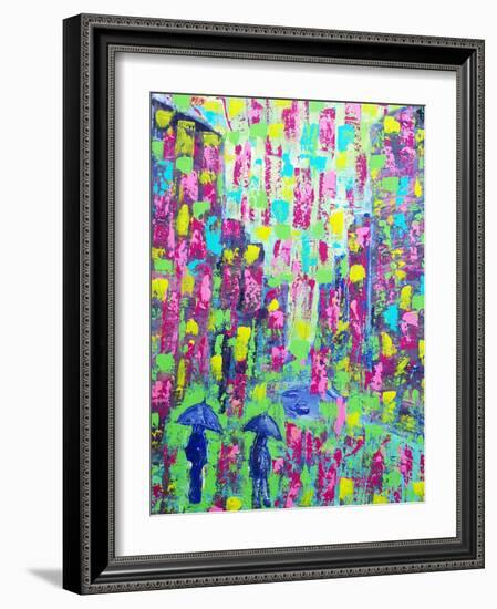 Original Painting On Canvas For Background Or Concept Impressionist Painting-DenysKuvaiev-Framed Art Print