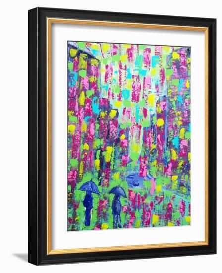 Original Painting On Canvas For Background Or Concept Impressionist Painting-DenysKuvaiev-Framed Art Print