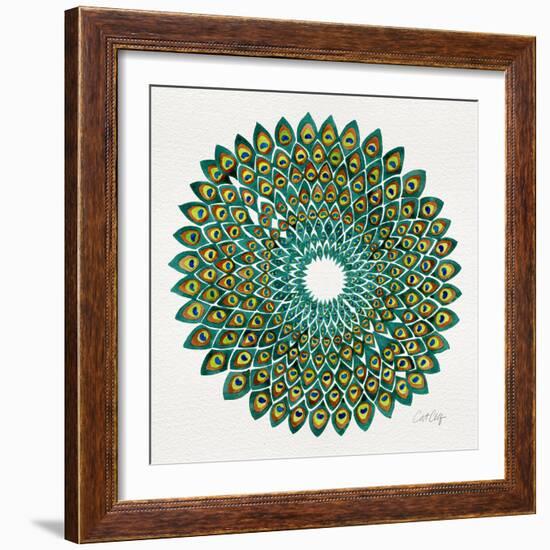 Original Peacock-Cat Coquillette-Framed Giclee Print