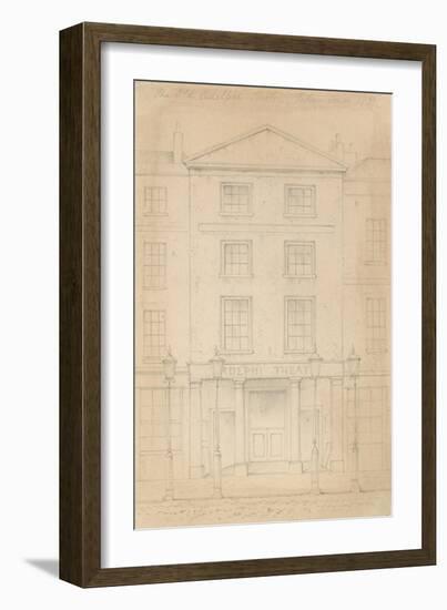 Original Pencil Sketch of the Adelphi Theatre, London, by Thomas H Shepherd-Thomas Hosmer Shepherd-Framed Giclee Print