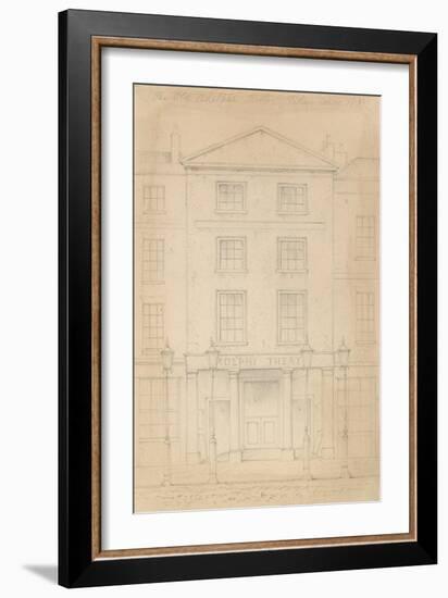 Original Pencil Sketch of the Adelphi Theatre, London, by Thomas H Shepherd-Thomas Hosmer Shepherd-Framed Giclee Print