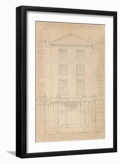 Original Pencil Sketch of the Adelphi Theatre, London, by Thomas H Shepherd-Thomas Hosmer Shepherd-Framed Giclee Print