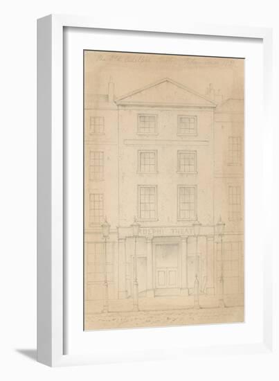 Original Pencil Sketch of the Adelphi Theatre, London, by Thomas H Shepherd-Thomas Hosmer Shepherd-Framed Giclee Print