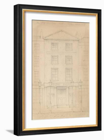 Original Pencil Sketch of the Adelphi Theatre, London, by Thomas H Shepherd-Thomas Hosmer Shepherd-Framed Giclee Print