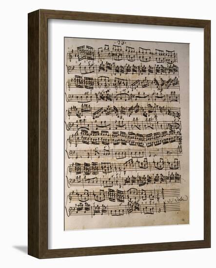 Original Piano Sheet Music-Giovanni Battista Somis-Framed Giclee Print