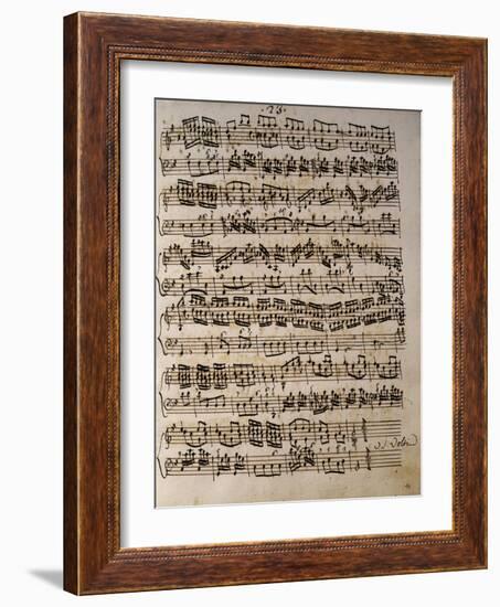 Original Piano Sheet Music-Giovanni Battista Somis-Framed Giclee Print