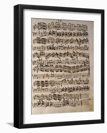 Original Piano Sheet Music-Giovanni Battista Somis-Framed Giclee Print