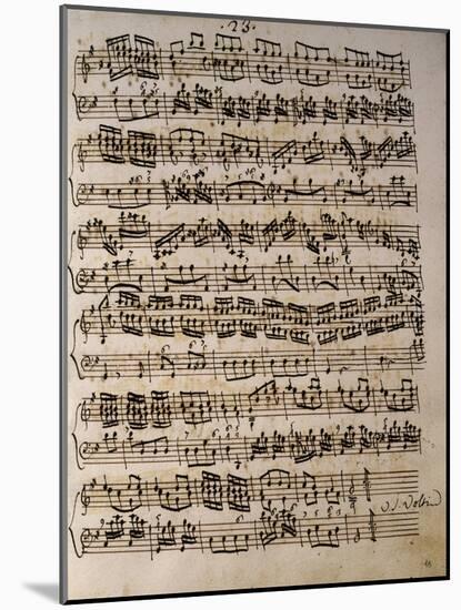 Original Piano Sheet Music-Giovanni Battista Somis-Mounted Giclee Print