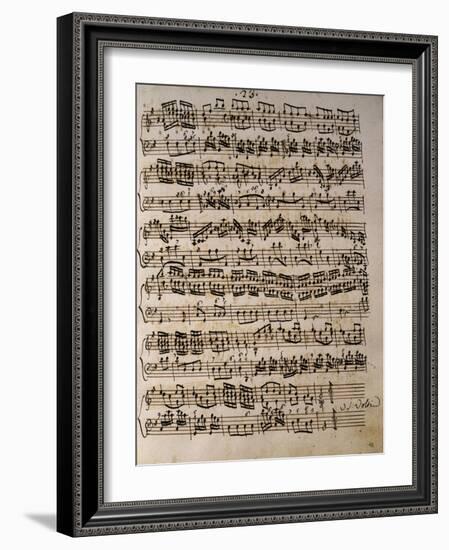 Original Piano Sheet Music-Giovanni Battista Somis-Framed Giclee Print