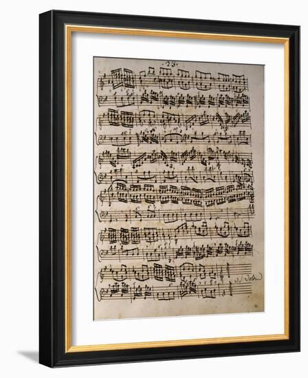 Original Piano Sheet Music-Giovanni Battista Somis-Framed Giclee Print