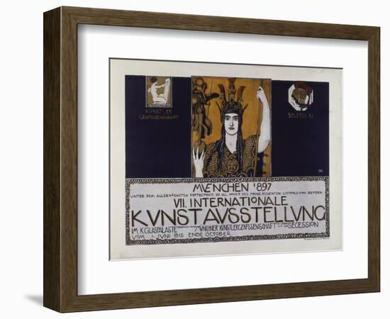 Original Poster for the Vii. International Art Exhibition 1897-Franz von Stuck-Framed Giclee Print