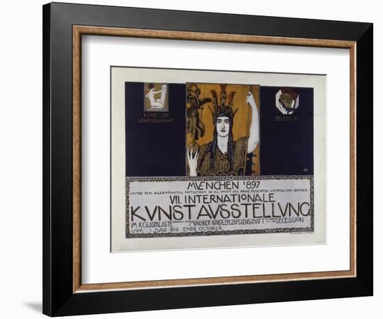 Original Poster for the Vii. International Art Exhibition 1897-Franz von Stuck-Framed Giclee Print