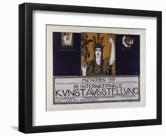 Original Poster for the Vii. International Art Exhibition 1897-Franz von Stuck-Framed Giclee Print