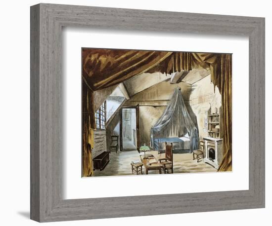 Original Set Design Sketch for Fourth Act of Opera La Boheme-Ruggero Leoncavallo-Framed Giclee Print