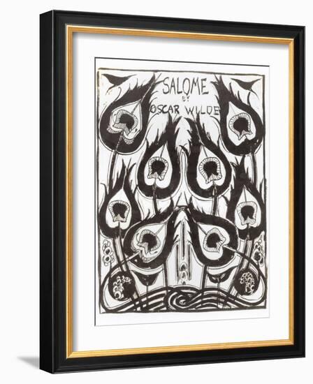 Original Sketch for the Cover of "Salome" by Oscar Wilde circa 1894-Aubrey Beardsley-Framed Giclee Print