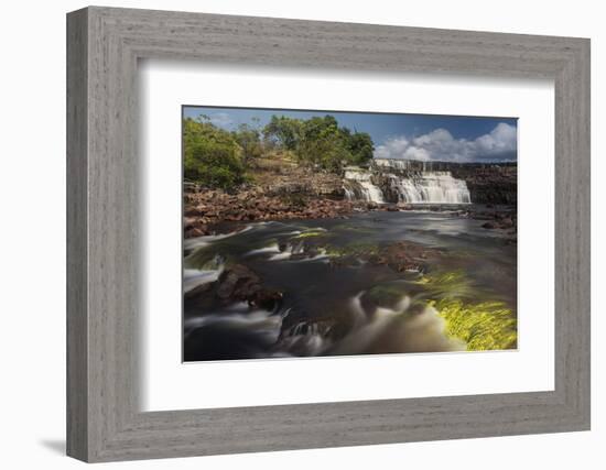 Orinduik Falls, Potaro-Siparuni Region, Brazil, Guyana Border, Guyana-Pete Oxford-Framed Photographic Print