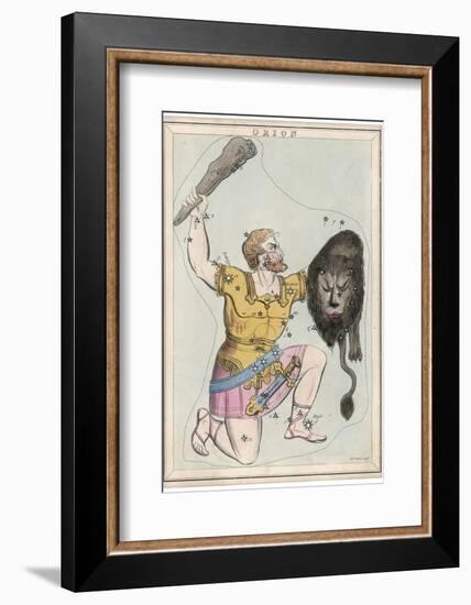 Orion Giant Hunter Clubbing a Lion-Sidney Hall-Framed Photographic Print